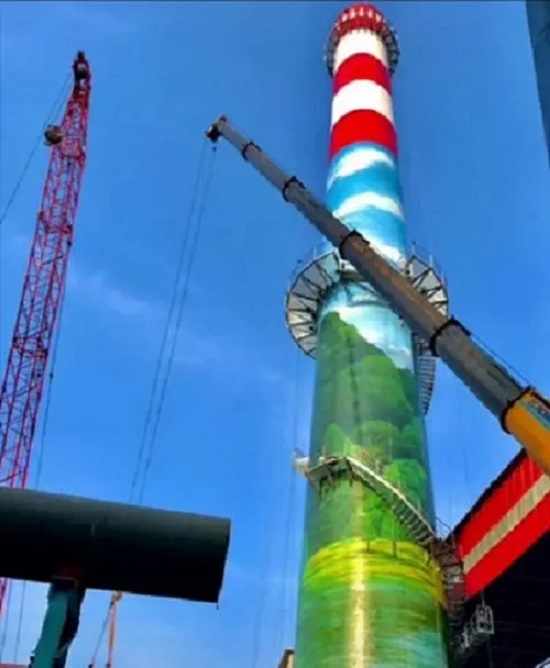 煙囪美化彩繪:工業(yè)遺跡的藝術重生與視覺盛宴